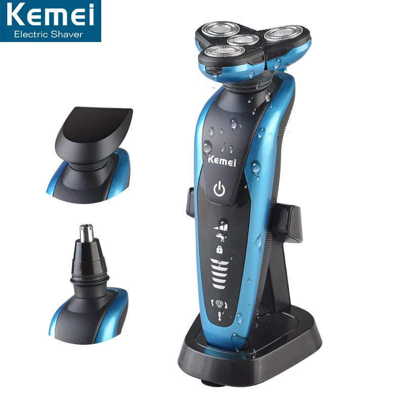 

Kemei 58892 Electric Shaver For Men Whole body Washing Razors Four Blade Rechargeable Shaving Men Face Care Nose Hair Trimmer