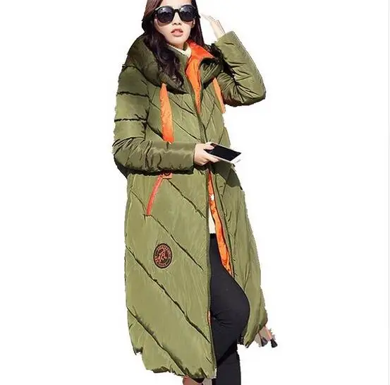 font b Women b font Winter Coat Long sleeve Splice Hooded Long font b Jacket