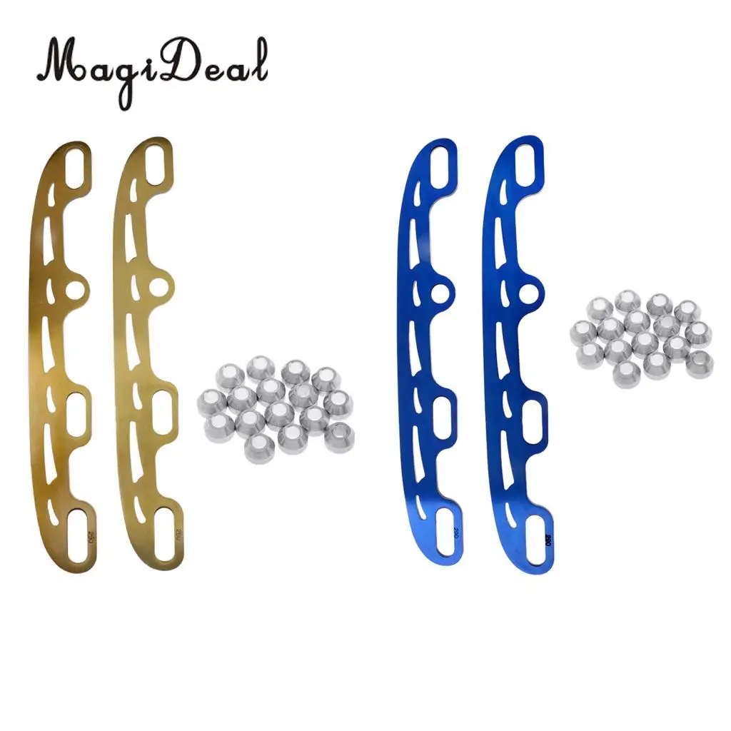 MagiDeal 2 Pieces Stainless Steel Figure Ice Skate Runnes Roller Skating Replacement Replacement Accessories for ice skates 