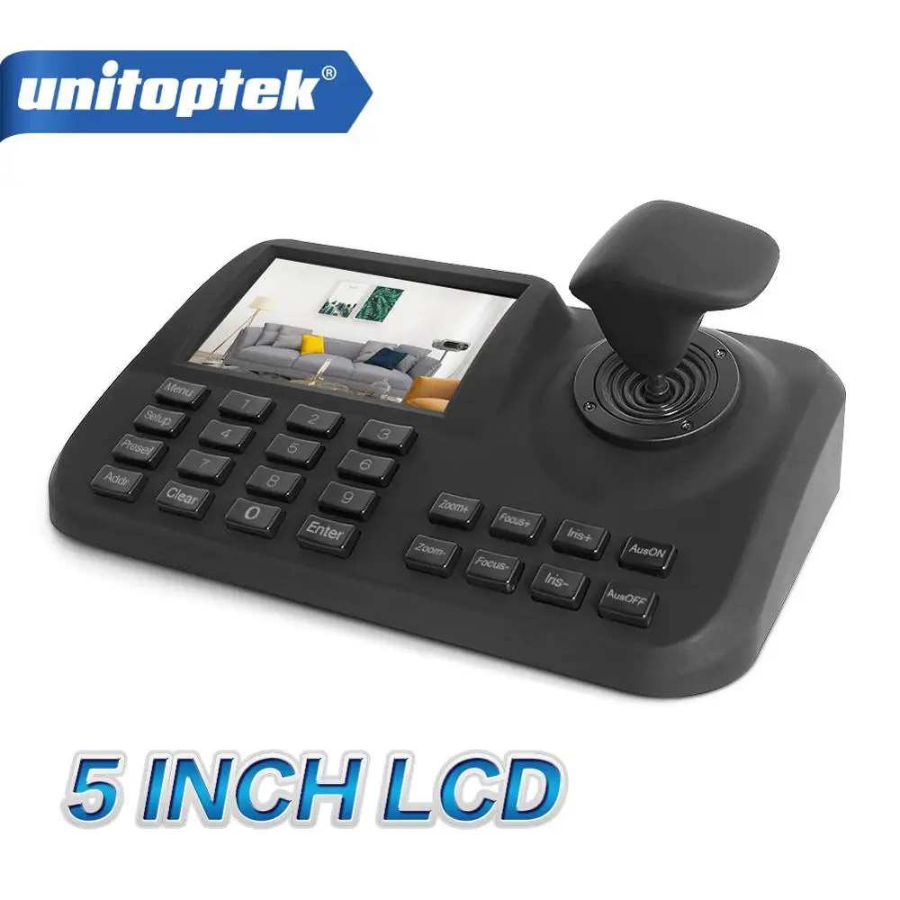 

3D Joystick Network Control Keyboard With 5 Inch LCD For Speed Dome Camera Keyboard Controller Support Tour 360 Scan ONVIF 2.4