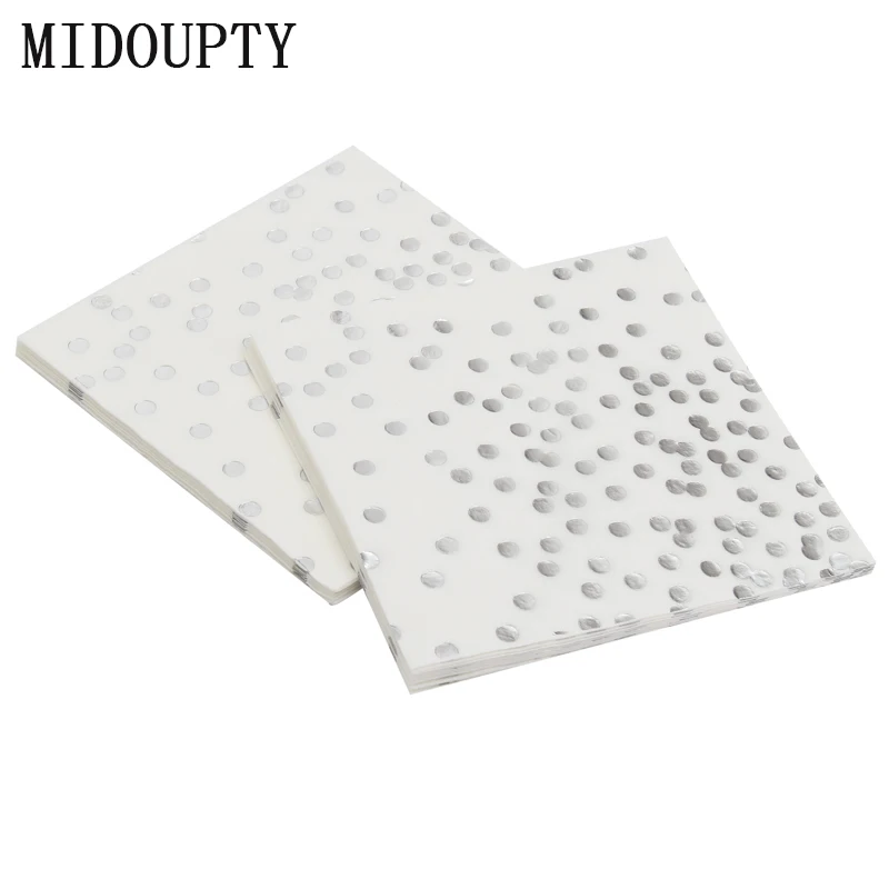 

20pcs/set Beverage Silver Foil Star Paper Napkin Yay Festive & Party Supply Tissue Napkin Serviettes Decoupage 33cm*33cm