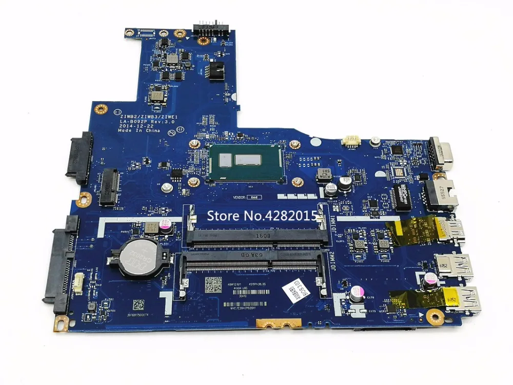 

Free Shipping 5B20H41722 For Lenovo B40-80 Laptop Motherboard with SR215 3205 CPU ZIWB2 ZIWB3 ZIWE1 LA-B092P main board Test OK