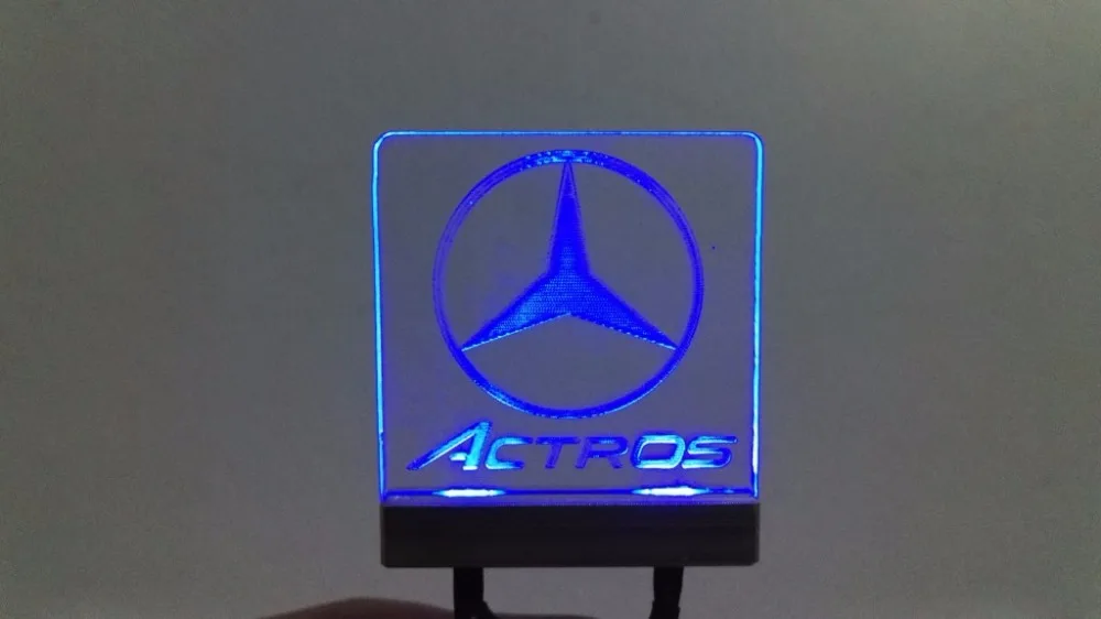 Синий/красный BENZ LOGO светодиодный светильник для 1/14 Радиоуправляемый трактор