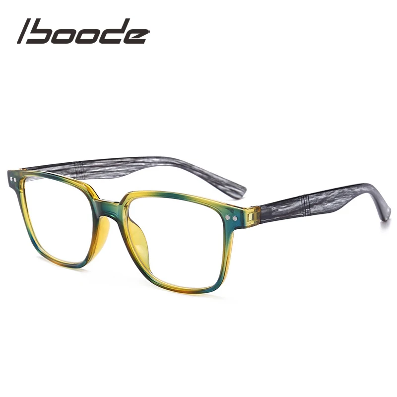 

iboode 2019 Unique Square Reading Glasses Men Women HD Resin Lens Presbyopic Reading Eyeglass Prescription Optical Glasses Male