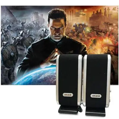 

Portable USB 2.0 Power 3.5mm for Notebook Desktop PC Speaker Headphones Microphone Headphones Audio Jack HY-218 Mini Plastic