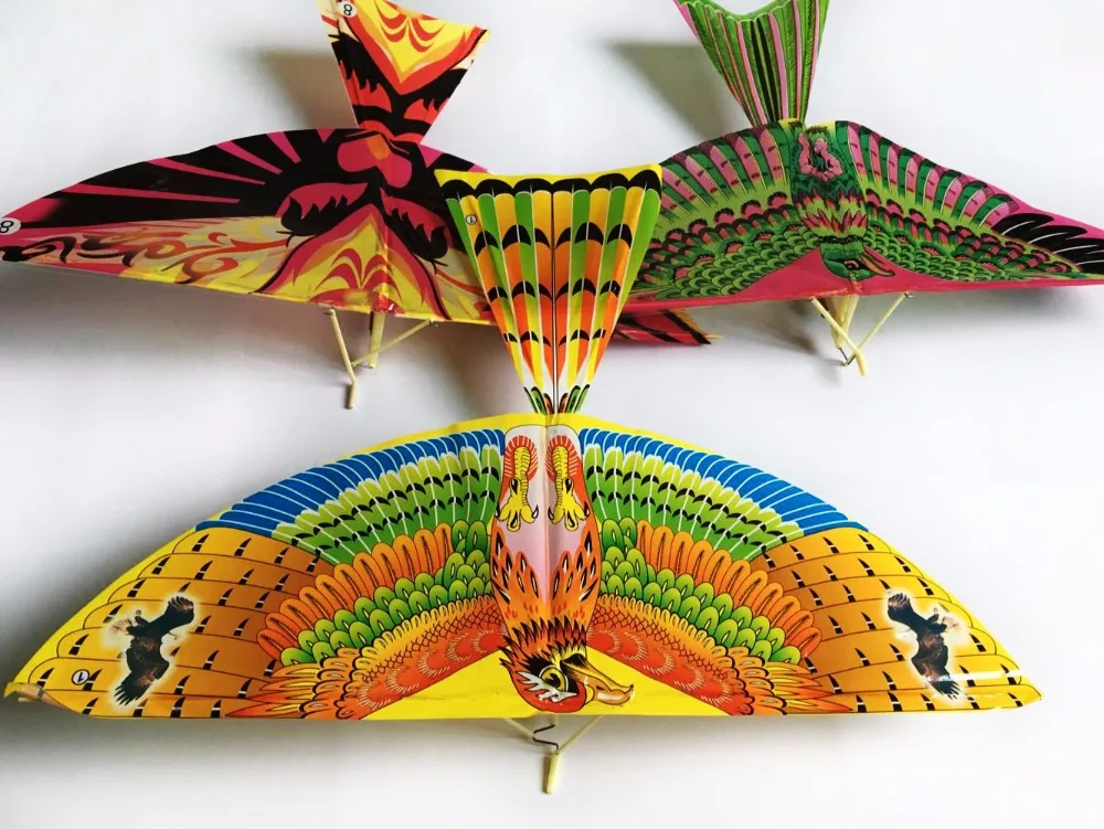 DIY Assembly Flapping Wing Flight Model Imitate Birds Aircraft Toys For Children Flying Kite