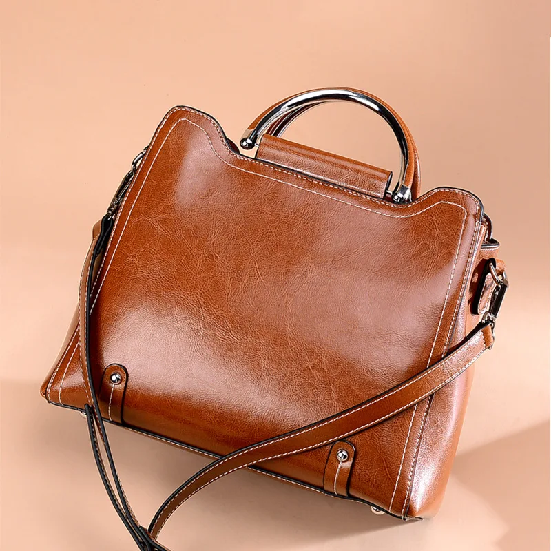 

Cowhide Lady Bag Fashion 2019 new fashion single shoulder handbag lady bag