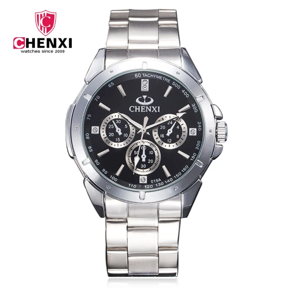 

CHENXI Mens Business Watches Top Brand Luxury MAN Waterproof Quartz Movement Watch Men Stainless Steel Watchband Clock Watches