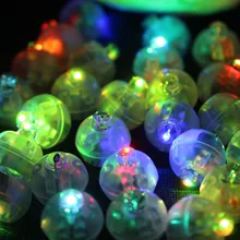 100 шт./лот, цветная круглая мини светодиодная RGB лампа, фонарик, шар, огни для нового года, украшения на Рождество, свадьбу, вечеринку