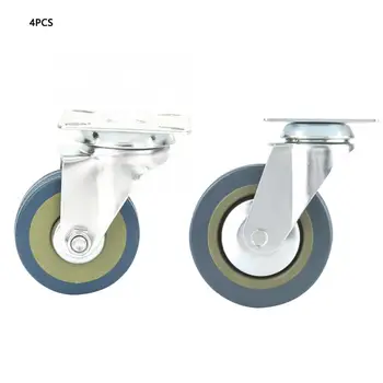 

Furniture Wheels 4pcs Swivel Top Plate Hooded Caster Wheel 360 Degree Rotation Furniture Trolley Castor Caster Wheels Furniture