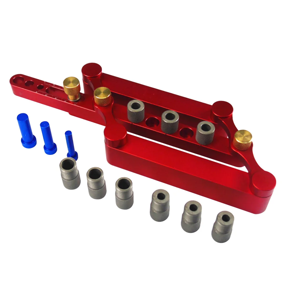 

Self Centering Doweling Jig Set Metric Dowel Drilling Tools 3 in 1 Punch Locator Power Woodworking Joinery Hand Tool