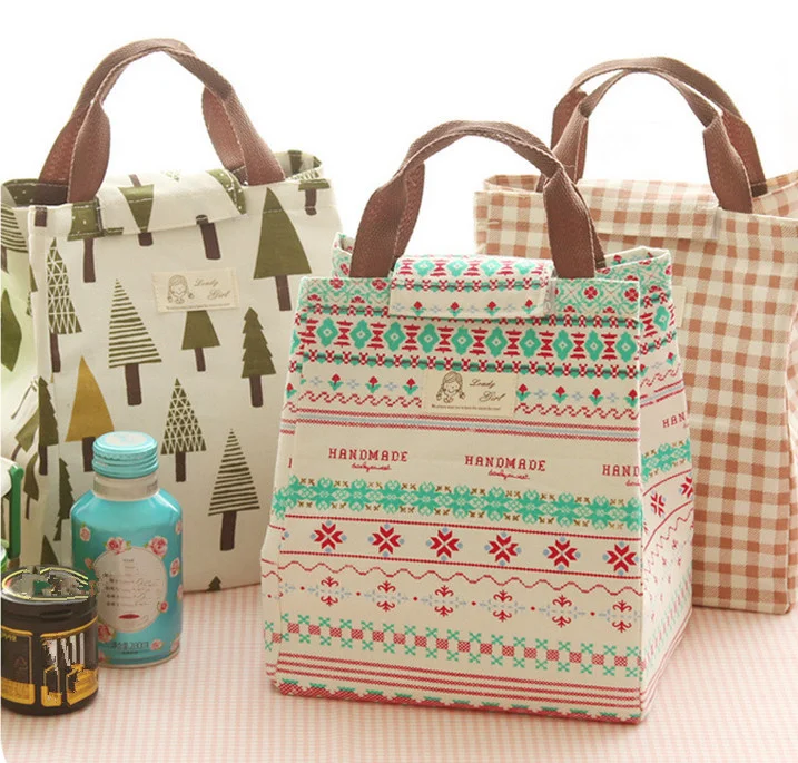 

Cute 5Designs Cartoon - 25*21CM Canvas Food Lunch BAG , Box Pouch ; Food BOX Storage BAG Pouch Case