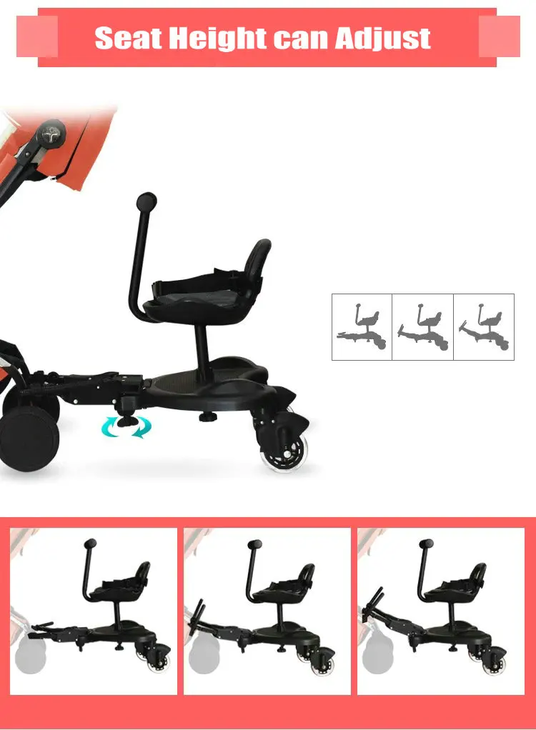 Carrinho de Bebê Auxiliar segundo Artefato Pedal de Ligação para 2 Pedal Reboque Criança Baby Show Gêmeos 7 Cheap seat seat