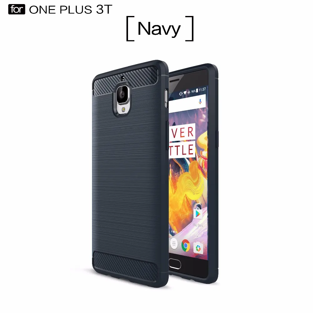 Смартфон протектор чехол для OnePlus 3t, 30 шт./лот, прочный чехол из углеродного волокна с Броня Задняя накладка чехла из ТПУ чехол для OnePlus 3t