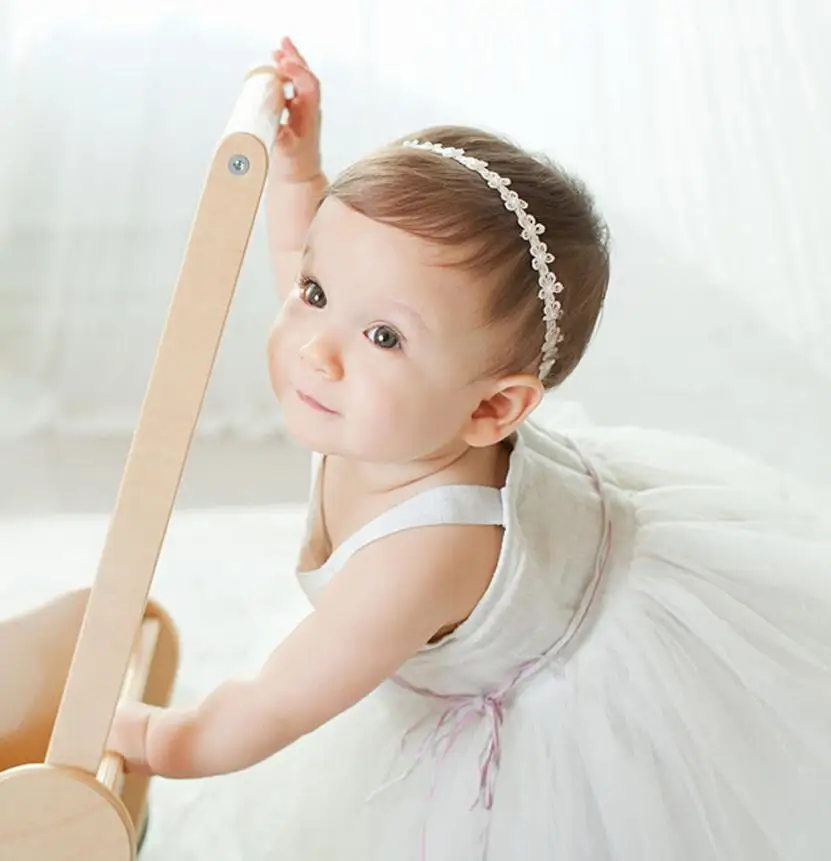 

Girls Princess Lace Flowers Diamond Pearl kids Headbands Elastic Hairbands Headband for a girl Hair clips adornment