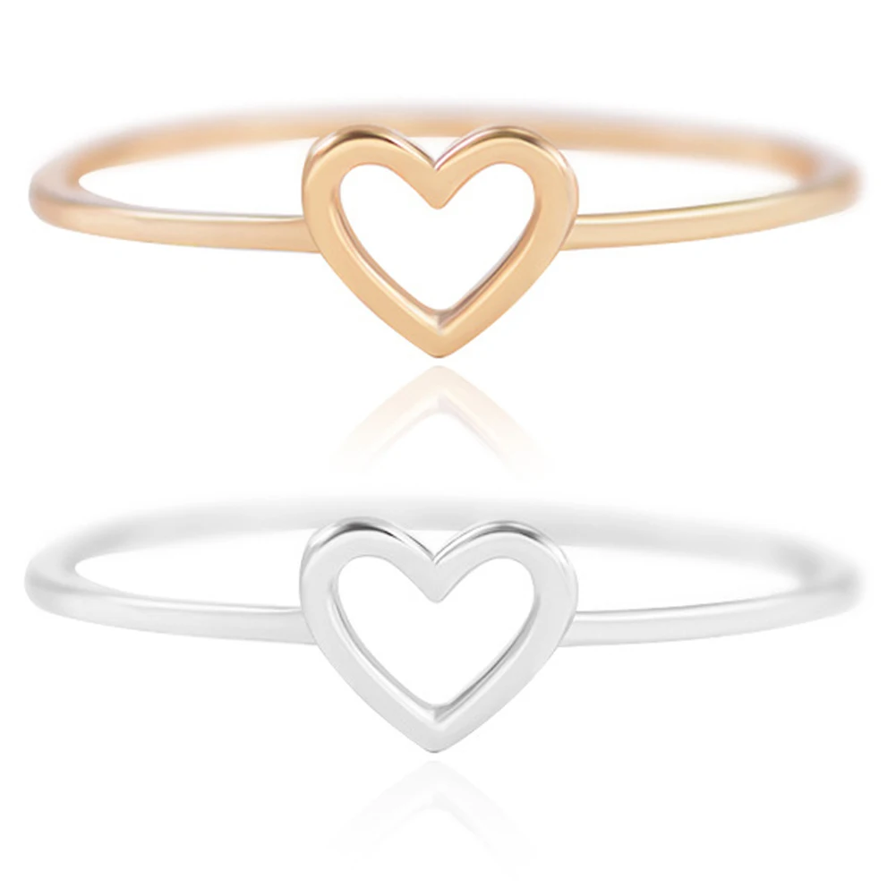 Women Ring Hollow Heart Ring 1PC For Couple Wedding Promise Jewelry bohemian rings wedding rings couple rings fashion rings fashion ring finger rings