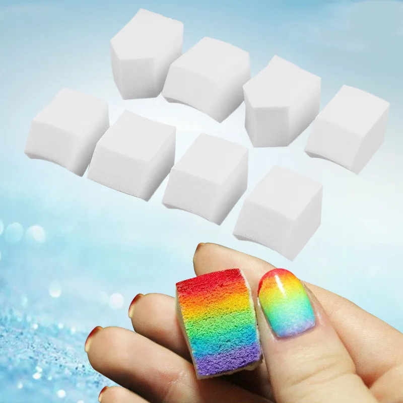 

10 pcs/set Nail Polishing Sponge Nail Polish Glue Sponge Multifunctional Sponge Nail Gradient Tool DIY Nail Polyhedral Sponges