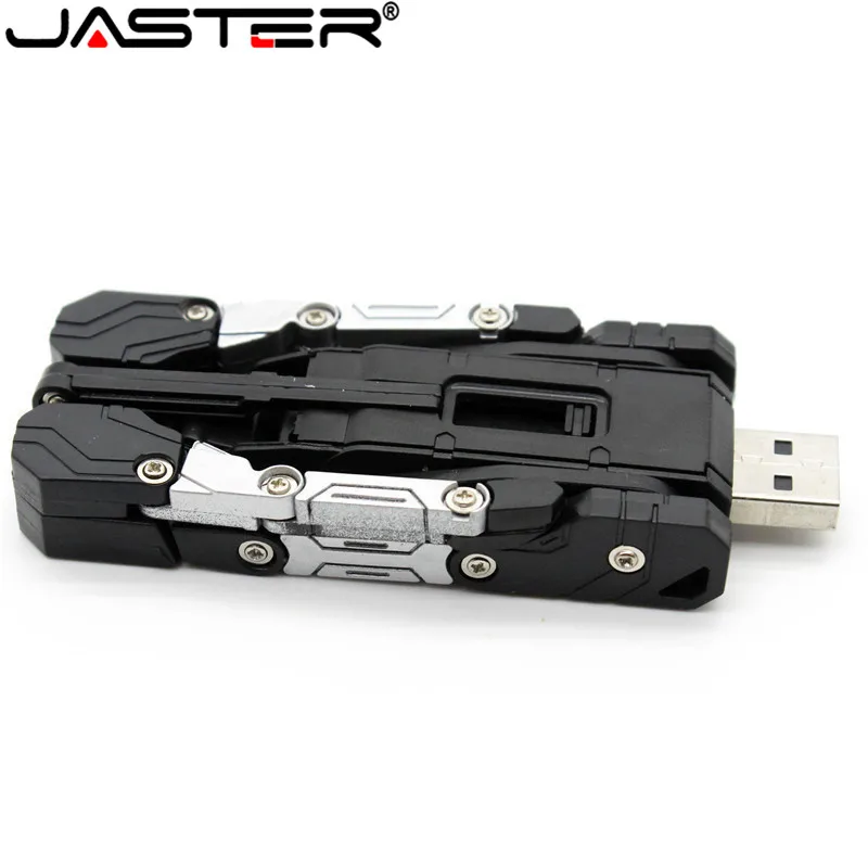 

JASTER plastic toy style U disk cartoon character usb 2.0 flash drive transfomer 4GB 8GB 16GB 32GB 64GB transformation robot