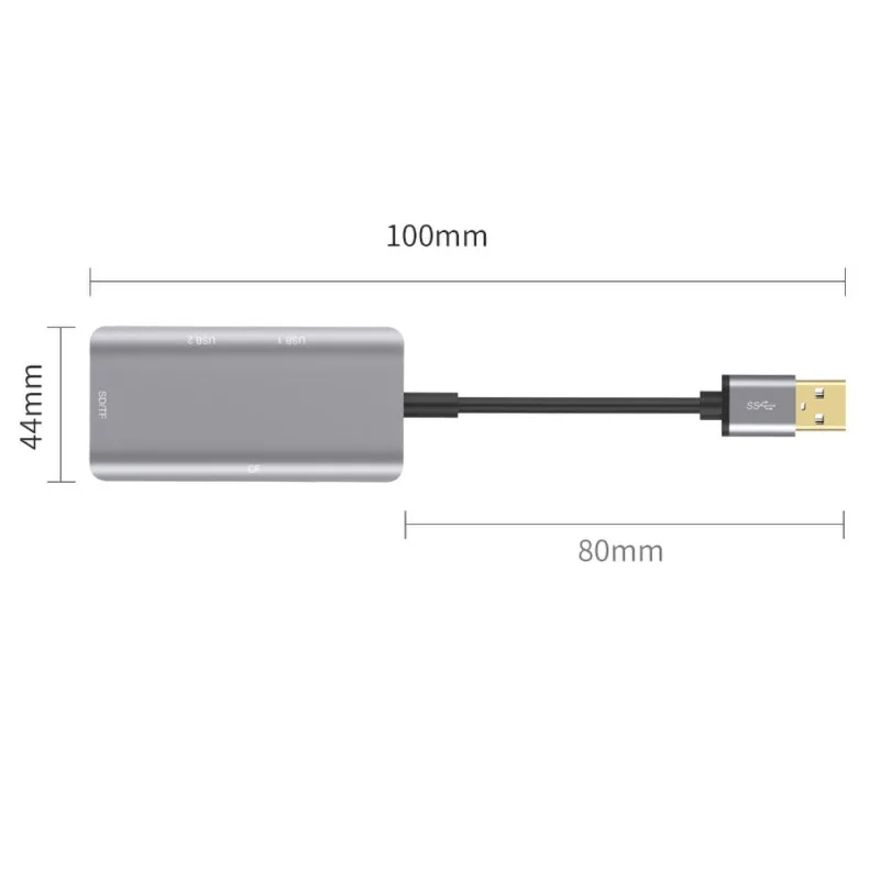 Высокая скорость мульти USB 3,0 концентратор 2 порта Сплиттер Адаптер HUB + SD + TF + устройство считывания SF карт для MacBook Air компьютер PC Аксессуары