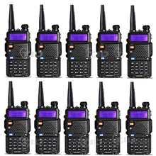 10 шт. Baofeng UV-5R портативной рации 5 Вт 128CH двухдиапазонный VHF и UHF 136-174 и 400- 520 мГц двухстороннее радио радиостанция baofeng uv-5r