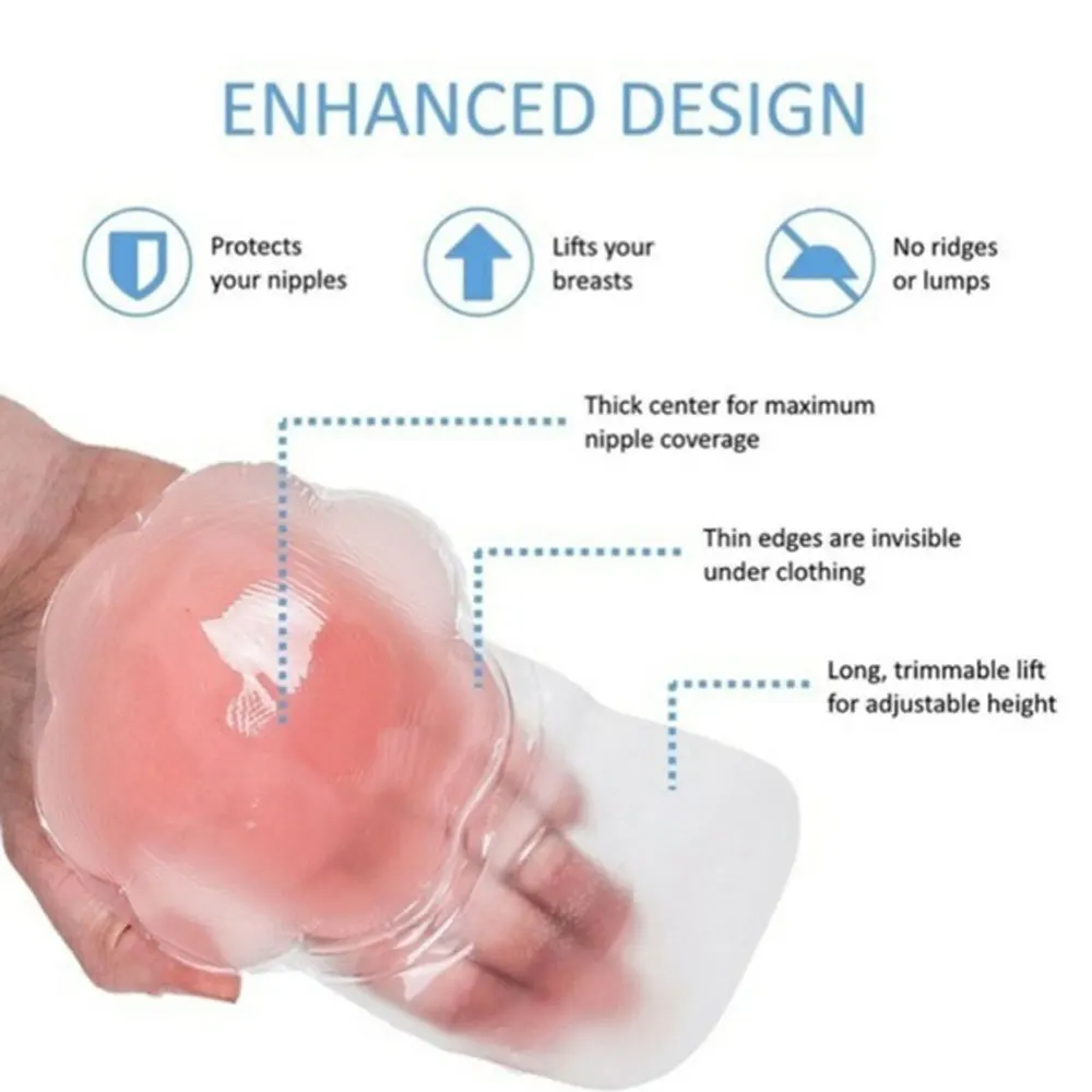 Подушечка для бюстгальтера многоразовая самоклеящаяся силиконовая 2x Взрывная подушечка Pasties лепесток наклейка на грудь невидимая накладка на сосок интимные аксессуары