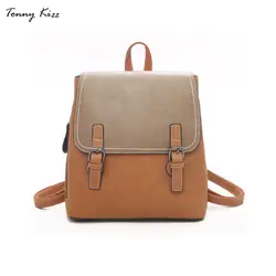 Tonny Kizz маленький женский кожаный рюкзак винтажный рюкзак высокого качества школьные сумки для девочек-подростков коричневый рюкзак для