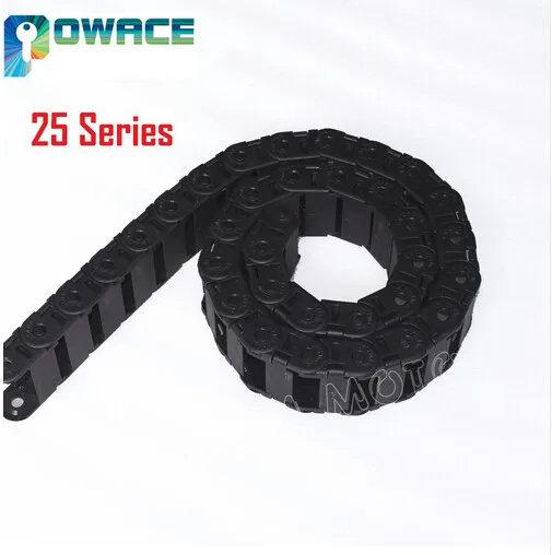 

25 Series Cable Drag Chain wire carrier Open type & End Connectors Plastic Towline for CNC Router Machine