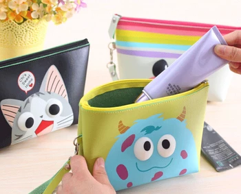 

Lovely High Capacity Cartoon Printing PU Cosmetic Bags Women Make Up Cases Wholesale Price