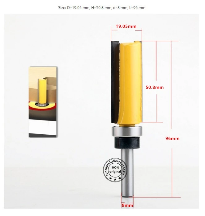 8 мм shank-1PCS, Обрезной нож Фрезерный резак, ЧПУ твердосплавная деревообрабатывающая Концевая фреза, деревообрабатывающий фрезерный станок, МДФ - Длина режущей кромки: 50.8mm