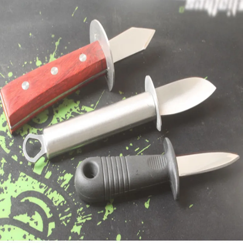 

Oyster knife Stainless Steel Open Shell Tool Wood-handle Sharp Incisive Oyster Shucking Knives Short knife Seafood knife small