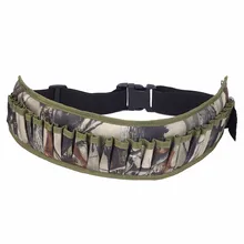 Tactical 600D 28 Round Shotgun Shell Bandolier Belt Holder Outdoor Airsoft Hunting Waist Cartridge Ammo Pouch with Zipper Pocket