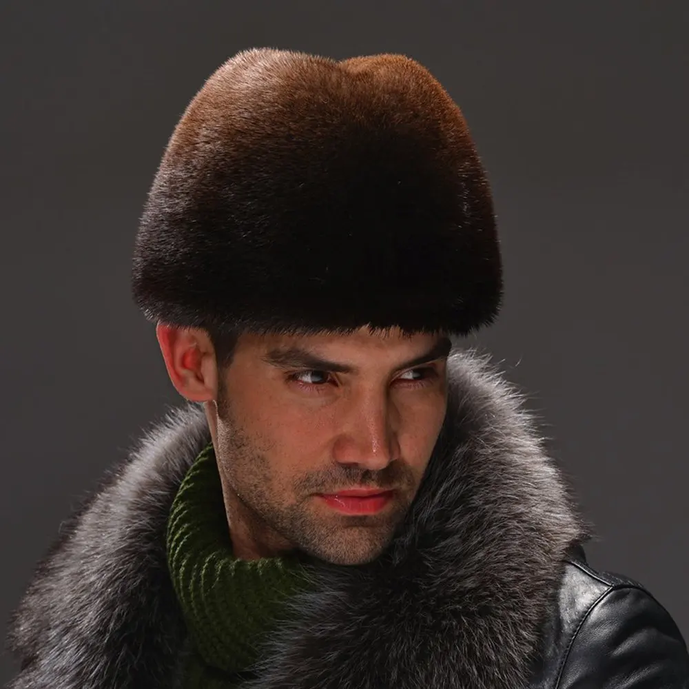 Men's Otter Skin Fur Gangster Hat 