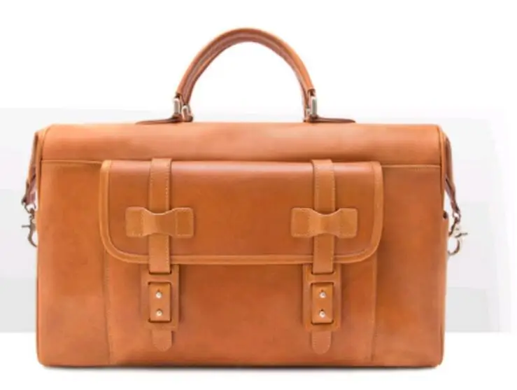 new in genuine leather cow skin large capacity men's travel duffle bag