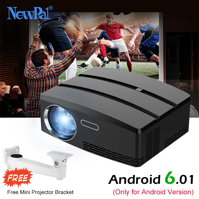 Newpal Projector GP80 UP Mini Projector Android 6.01 4K/2K WIFI Bluetooth Full HD LED Beamer Support HDMI Miracast Airplay TV