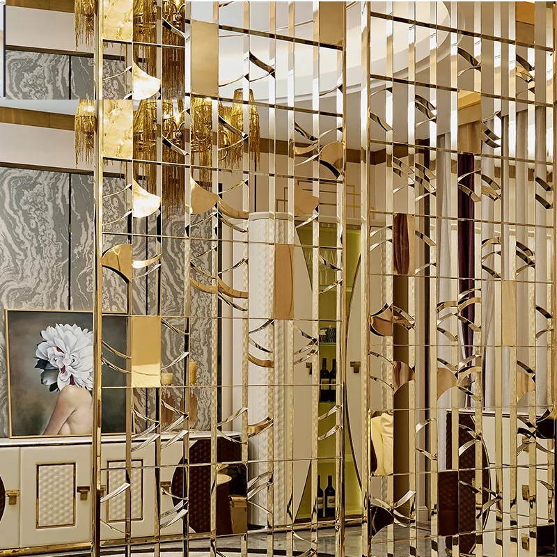 Декоративные внутренние металлические стеновые разделительные панели/архитектурный металлический экран s Gold Vanish/художественная нержавеющая стальная экранная стена