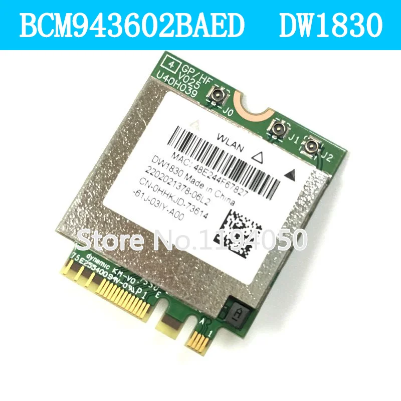 

BCM943602BAED DW1830 AC BCM943602 NGFF M.2 1300Mbps BT4.1 WiFi Wireless Network Card better than BCM94352Z DW1560 support