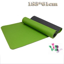 TPE 6 mm Non-Slip Printing Yoga Mat Exercise Fitness Mat Lose Weight Eco-friendly TPE Yoga Mat 183*61*0.6 cm Body Building