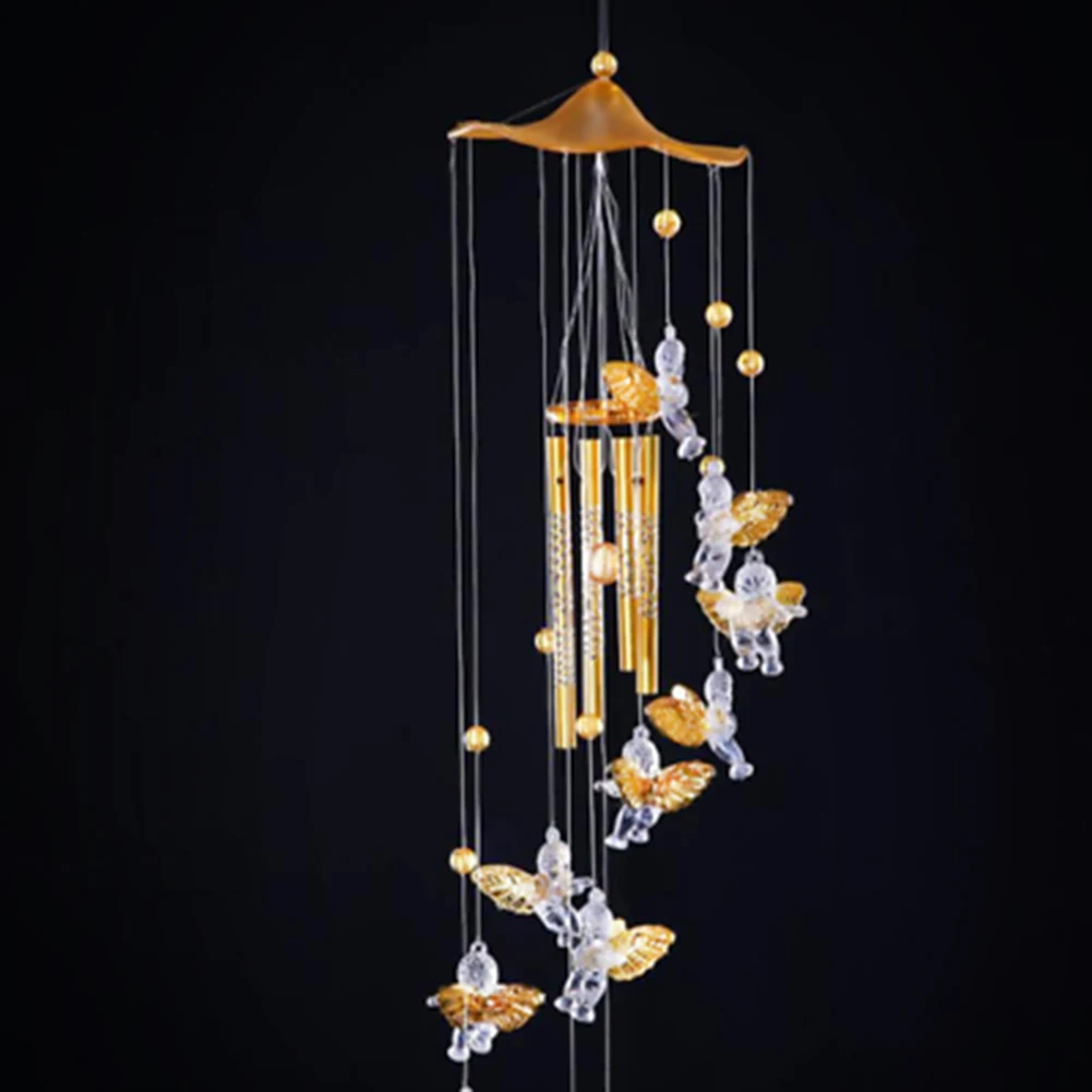 Античный резонансный 5 трубок Love Angel Wind Chime колокольчики Висячие гостиная кровать домашний Декор подарок автомобиль Открытый Двор Сад деко колокольчики