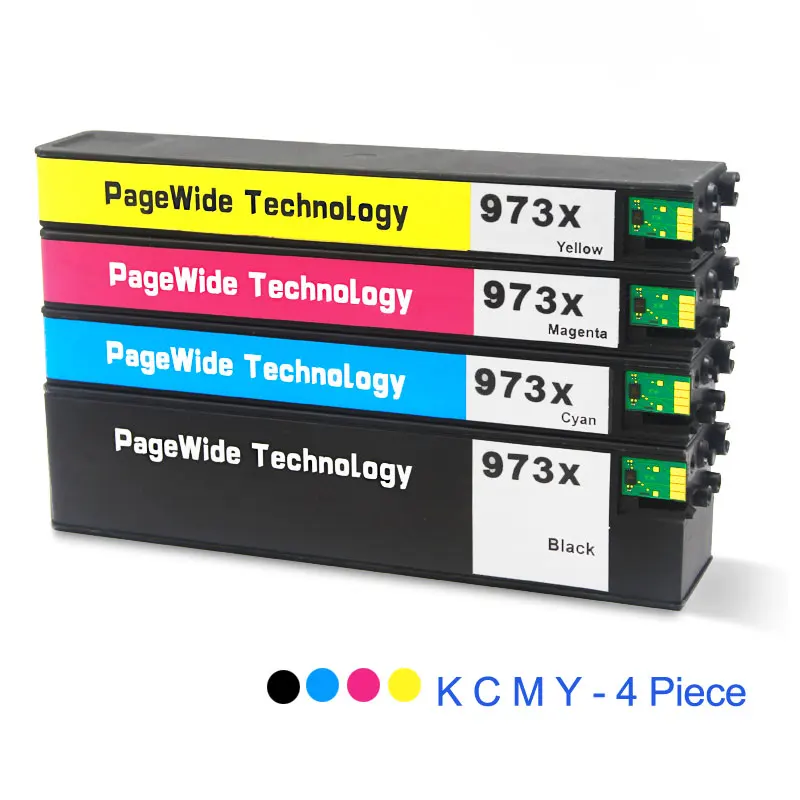 OCINKJET для hp 973 XL Восстановленный чернильный картридж для hp PageWide 352dw 377dw 452dn/dw 477dn/dw 552dw 577dw P55250dw P57750dw - Цвет: One Set - 4 PCS