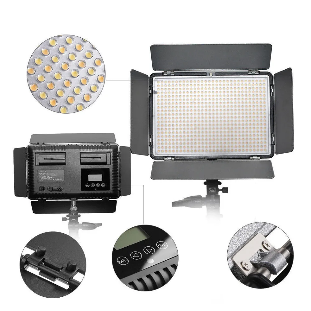  Pro 600 LED Video Light 5600K Lamp Panel Dimmable +Battery For Nikon D600 D700 D800 D3400 D5500 D90 - 32957793337