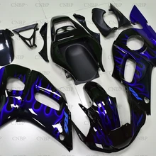 YZF R6 1998-2002 обтекатель Наборы YZFR6 2002 для кузова yamaha YZFR6 2000 цвет: черный, синий Обтекатели с языками пламени