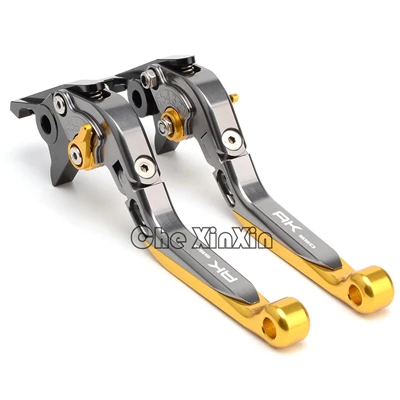 Титановый и золотой цвет CNC Мотоцикл CNC алюминиевый складной выдвижной тормозные рычаги сцепления подходит для KYMCO AK550 - Цвет: Золотой