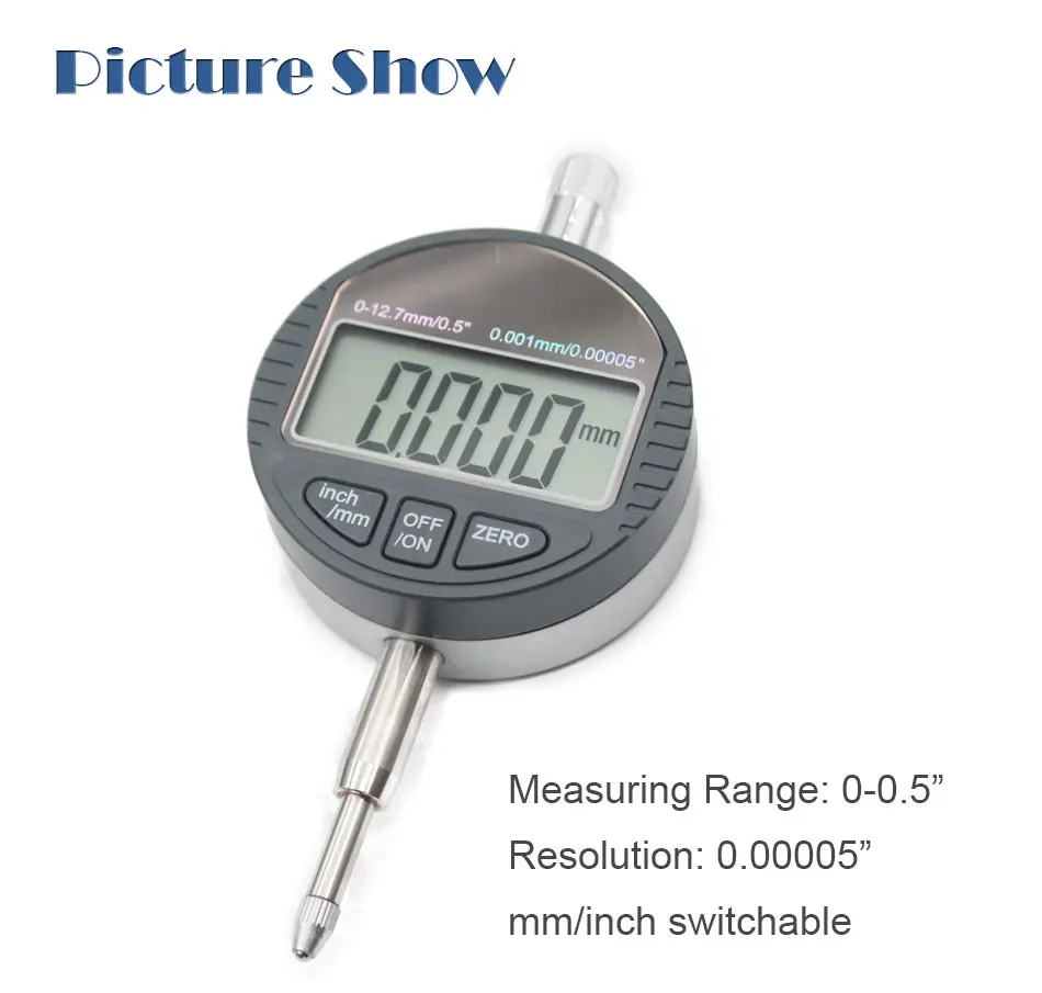 Электронный цифровой микрометр Калибр 0,5 дюймов(0-12,7 мм) ЖК-дисплей дисплей 0,001 мм электронный цифровой индикатор цифровой стрелочный индикатор