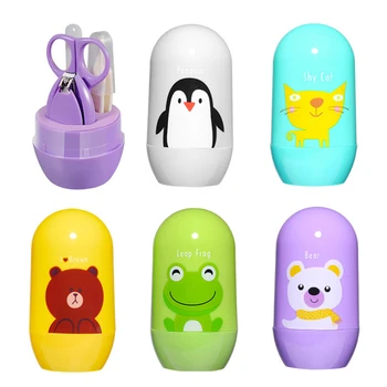

4Pcs/Set Newborn Baby Nail Care Kit Kids Nail Cutter Set Cute Cartoon Infant Baby Nail Trimmer Clippers Scissors Nail Products
