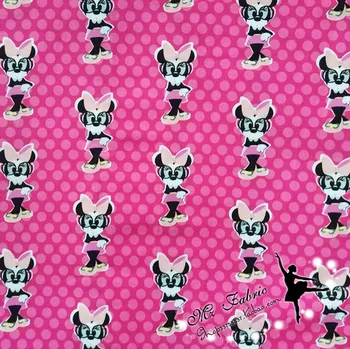 

50*110cm Cartoon pink minnie Cotton Sewing Fabric Diy Handmade Craft boy Bedding Home Cloth Purse Quilt