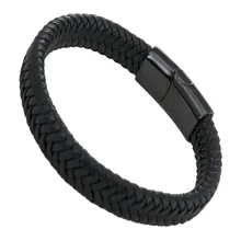 Мужской плетеный браслет из титановой стали, ювелирные изделия и аксессуары, модные ювелирные браслеты