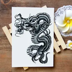 Водонепроницаемый Временные татуировки Наклейки китайский дракон татуировки Flash переноса воды татуировки поддельные татуировки для