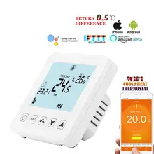 95~ 240VAC Голосовое управление 0,5 градусов разница 2 трубы 4 трубы термостат Wi-Fi для фанкойл блок Alexa google home