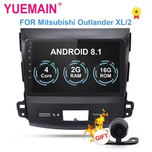 YUEMAIN Car DVD Multimedia player Per Mitsubishi Outlander XL 2005-2014 2din Android 8.1 Radio Registratore a Nastro di Navigazione GPS