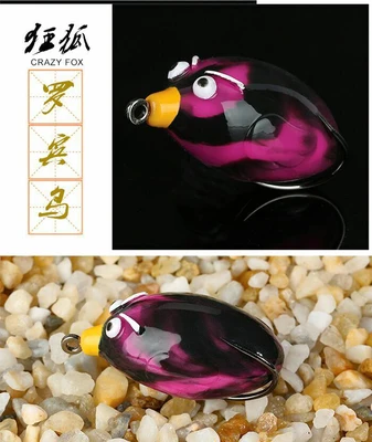 Pink Black Рыбалка лягушка приманка Angrybird Kingfisher яйца новые материалы цвета крови паз двойные крючки Crazy Fox - Цвет: Pink Black